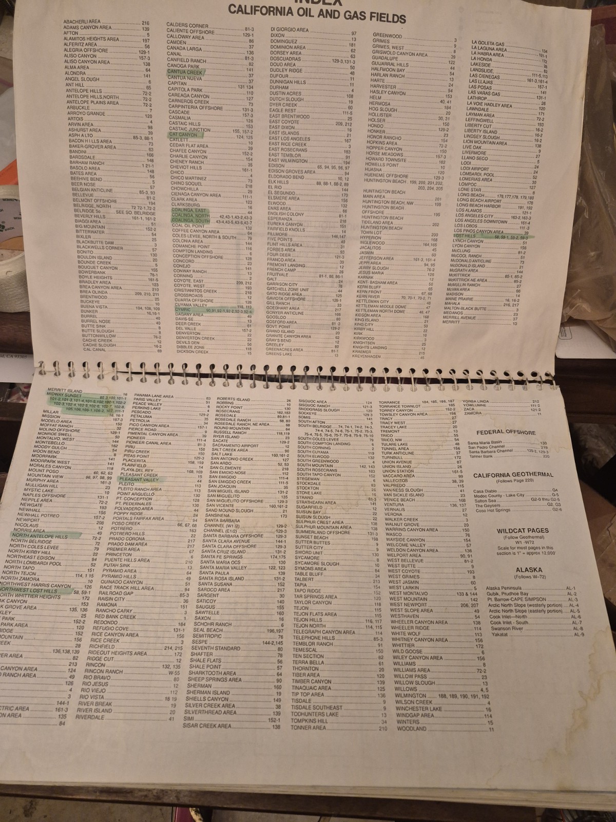 1994 Munger Map Book Oil And Gas Fields, California - Alaska, Vintage Industrial