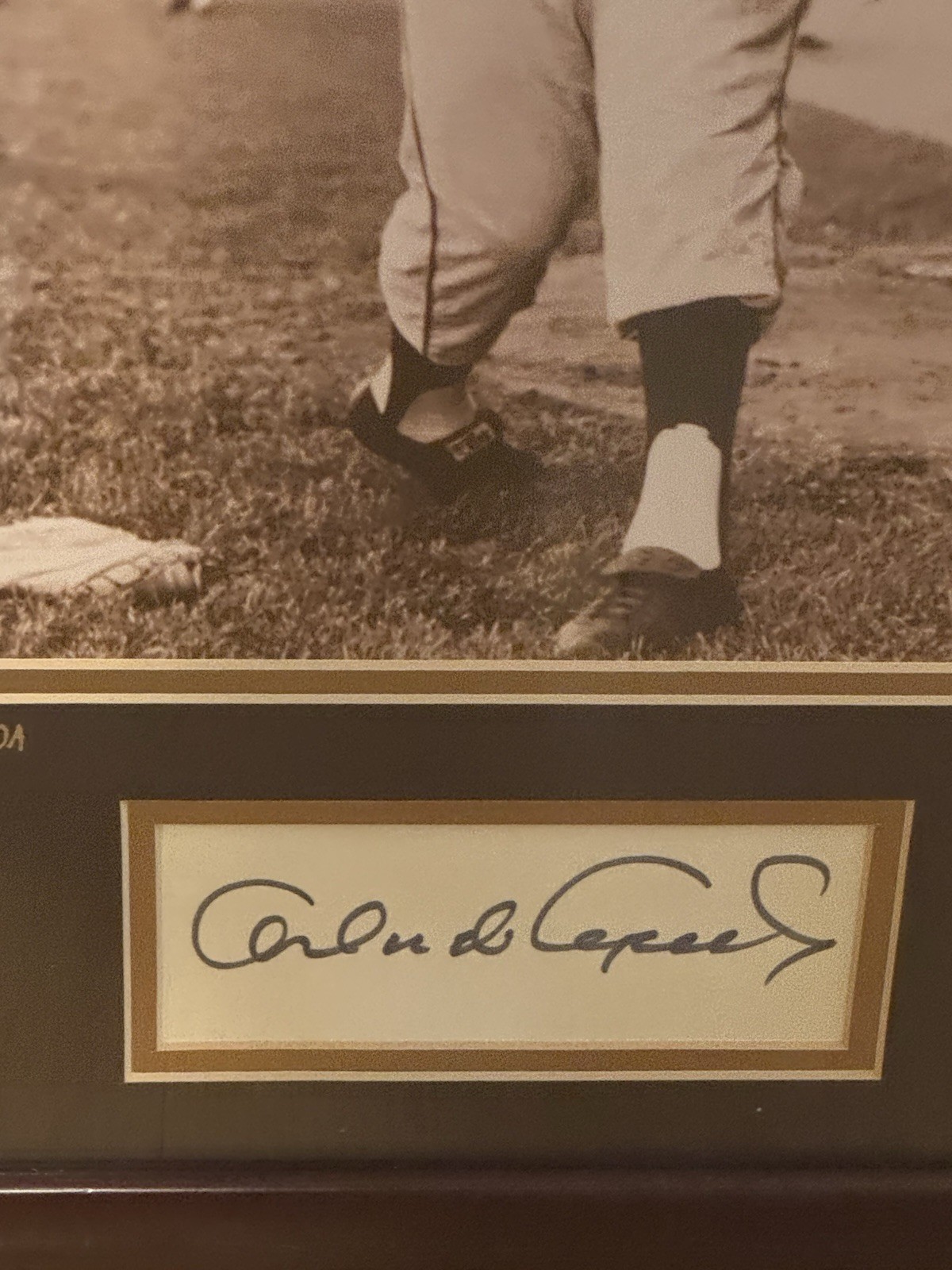 Orlando Cepeda Personally Owned 1958 SF Giants Photo Autographed Framed Display