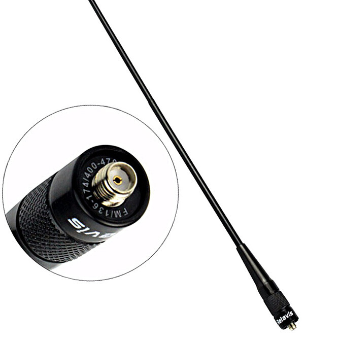 2X ABBREE AM-771 144MHz/222/435MHz Triband Whip Tri Band Antenna for Baofeng 2pc