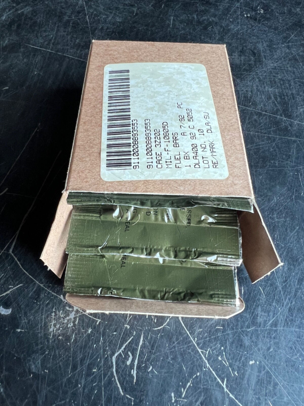 TRIOXANE MILITARY ISSUE LARGE COMPRESSED FUEL BARS - 3 BOXES, 9 BARS TOTAL- NIB