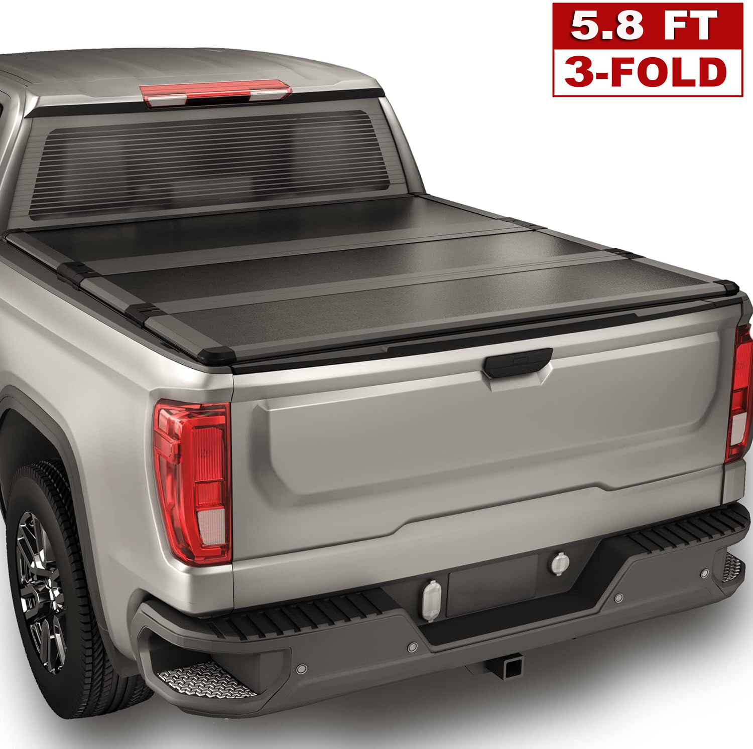 5.8FT Hard Solid Tonneau Cover For 2007-2024 Silverado Sierra 1500 Truck Bed