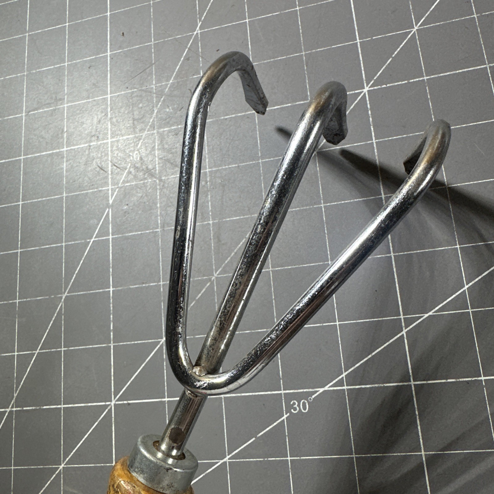 Vintage AMES USA Steel Hand Cultivator Wood Handle PLANTING Gardening