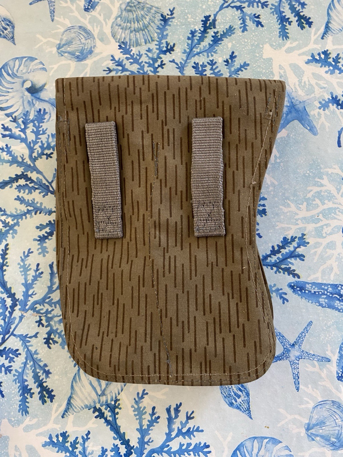 East German Army Rain Camo Strichtarn AK Magazine Pouch 4 Cell NVA DDR