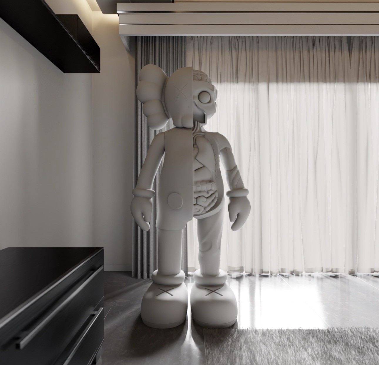 5ft Dissected Kaws Statue