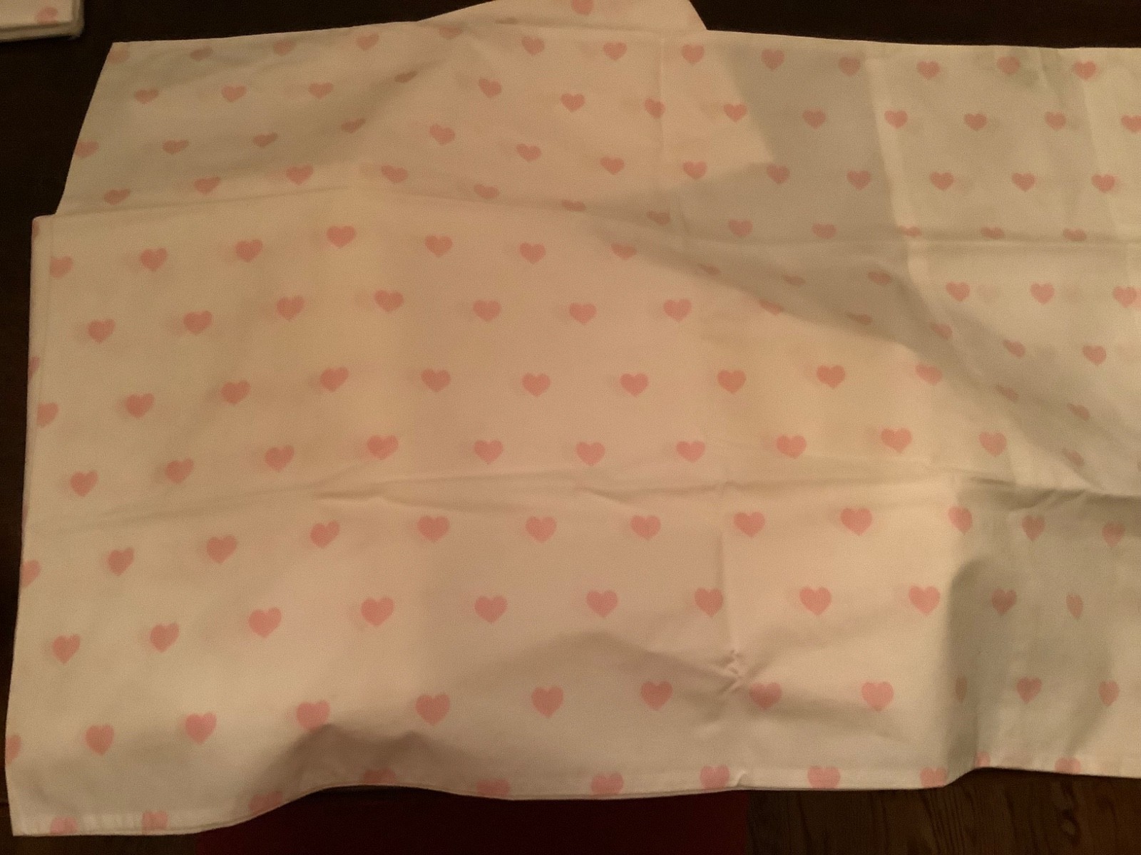 Pottery Barn Full/Queen Pink Hearts Duvet Cover with 2 Shams