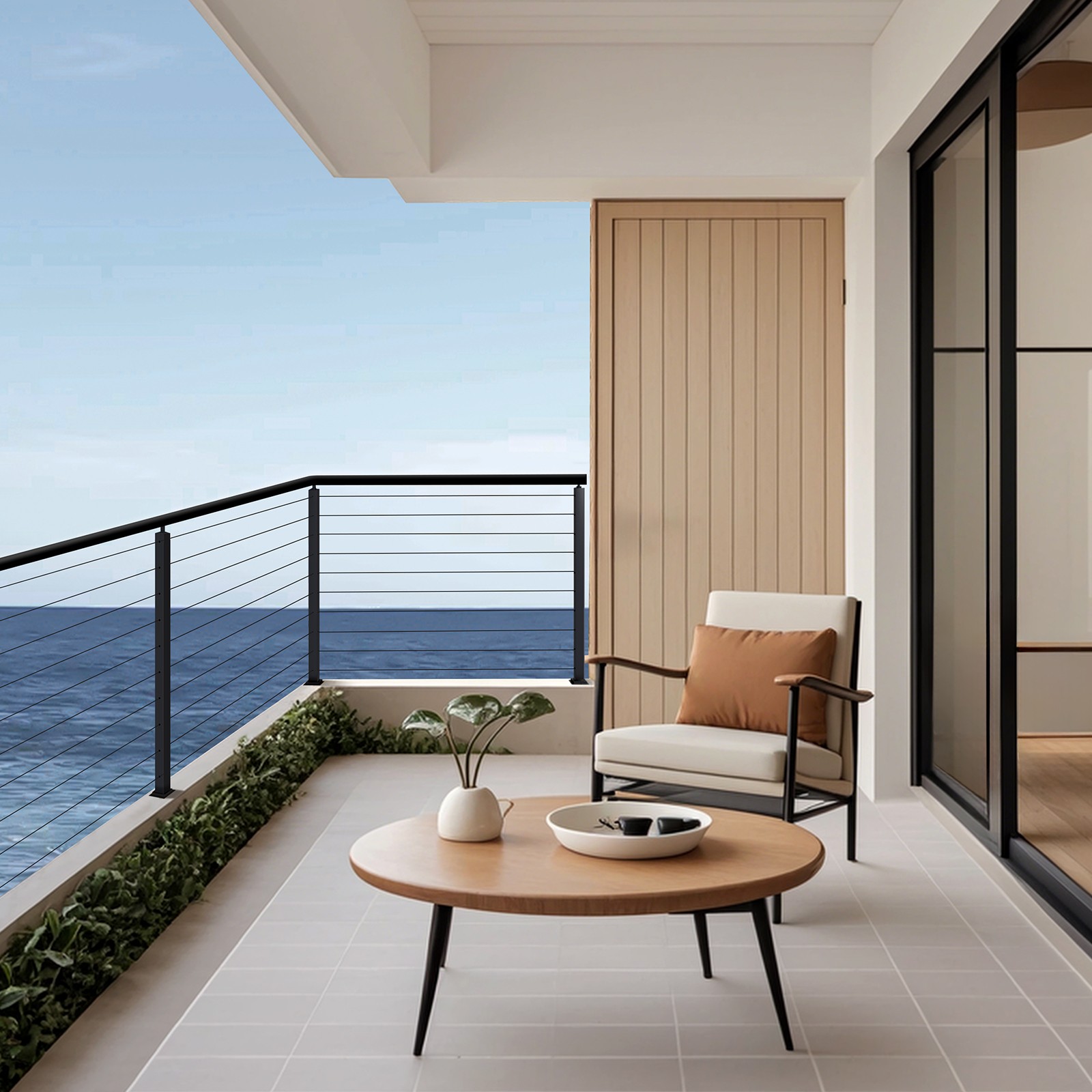 VEVOR Cable Railing Post 36x2x2 In Horizontal-Hole 4JZLGZXHS914MY65M001V0