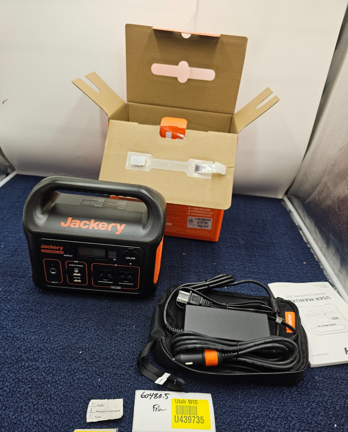 Jackery 70-0300-USO001 Portable Power Station Explorer300 Backup Lithium Battery