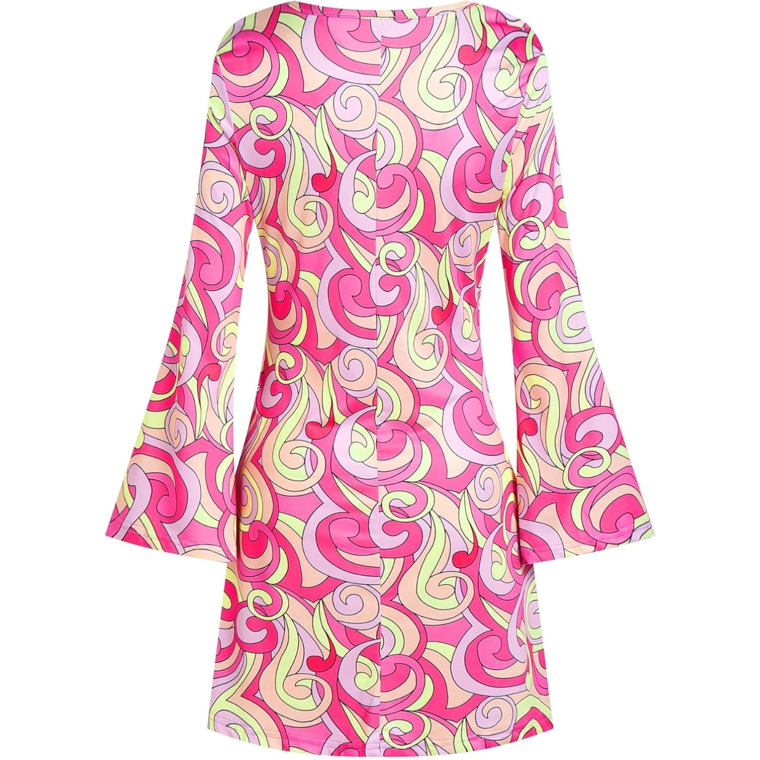 XXL Size 60s 70s Disco Outfit Hippie Costume Women, 1970 Style Clothes Dress