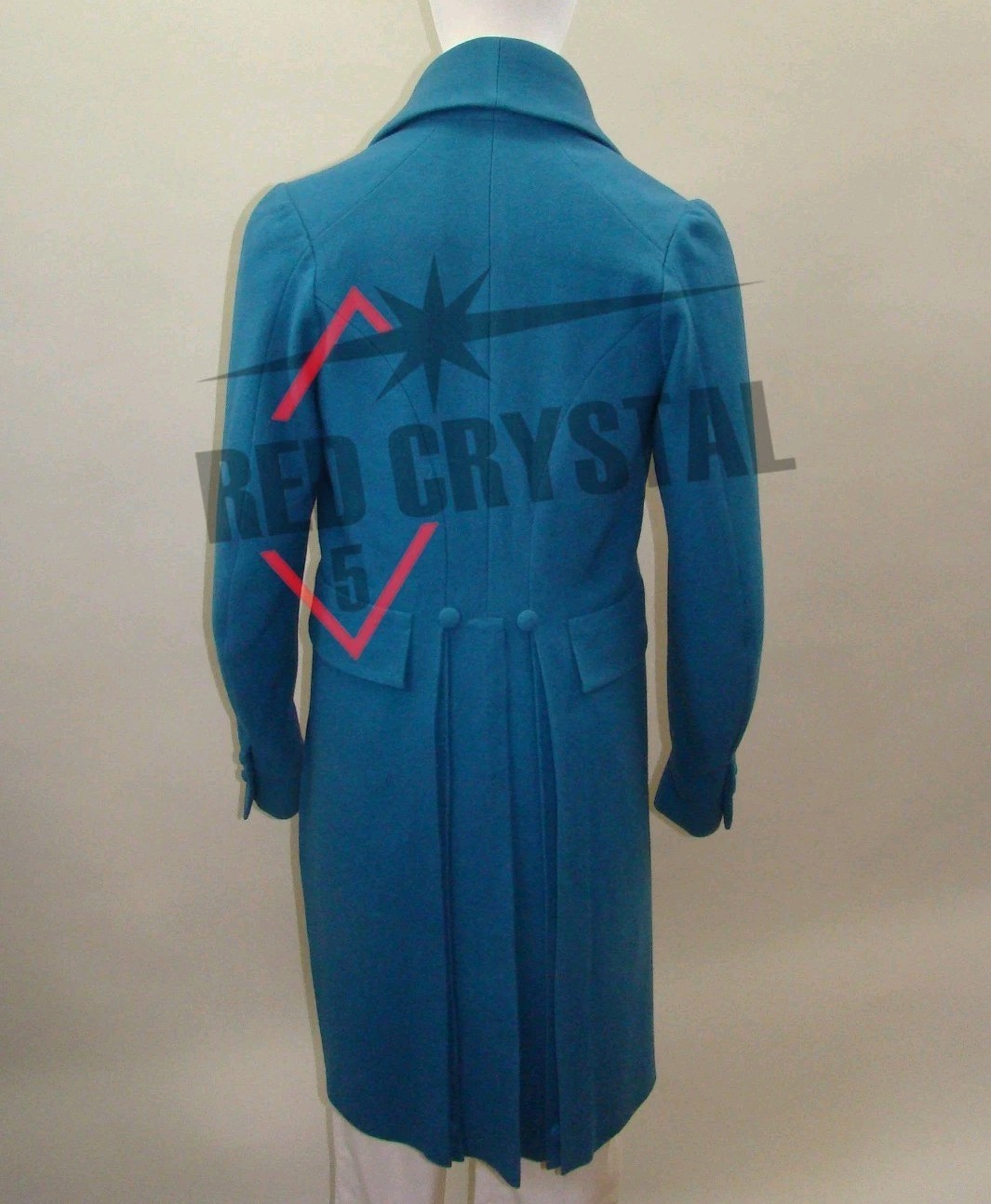 New Georgian Double Breasted Regency Tailcoat, Blue Wool 18th Century Tailcoat