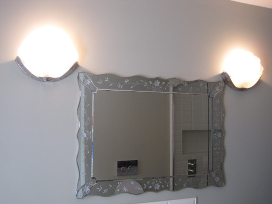 Art Deco Glass Clamshell Wall Lights