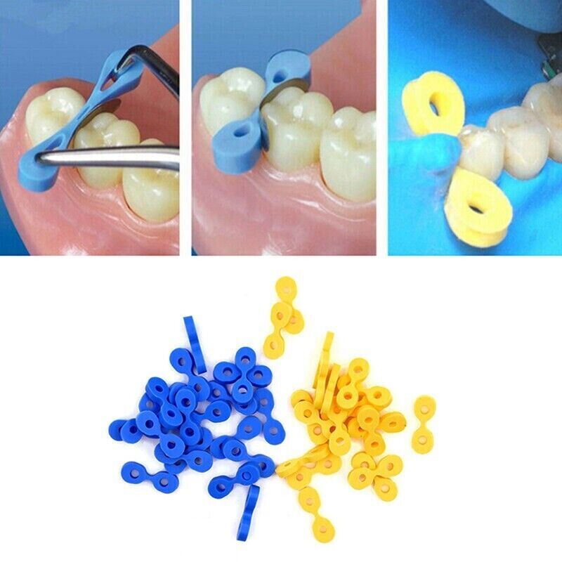 Dental Elastic Fixing Wedges Composite Soft & Hard Matrix Matrices Rubber Dam