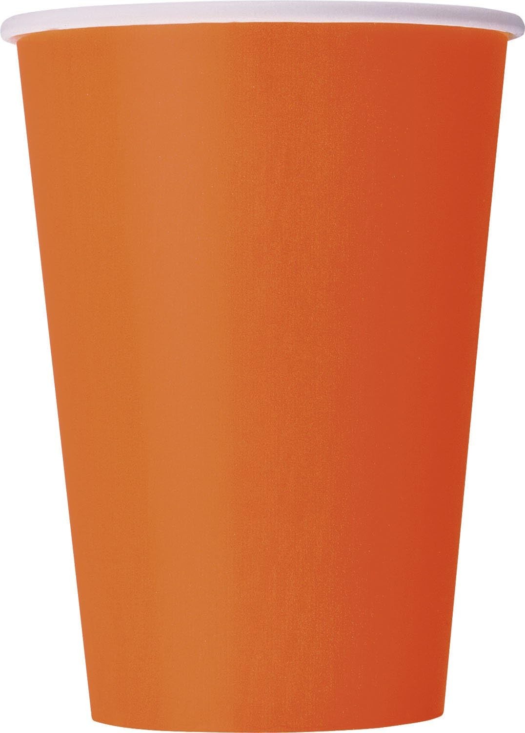 Solid Pumpkin Orange Cups 12 oz - Disposable Pack of 10 for All Occasions