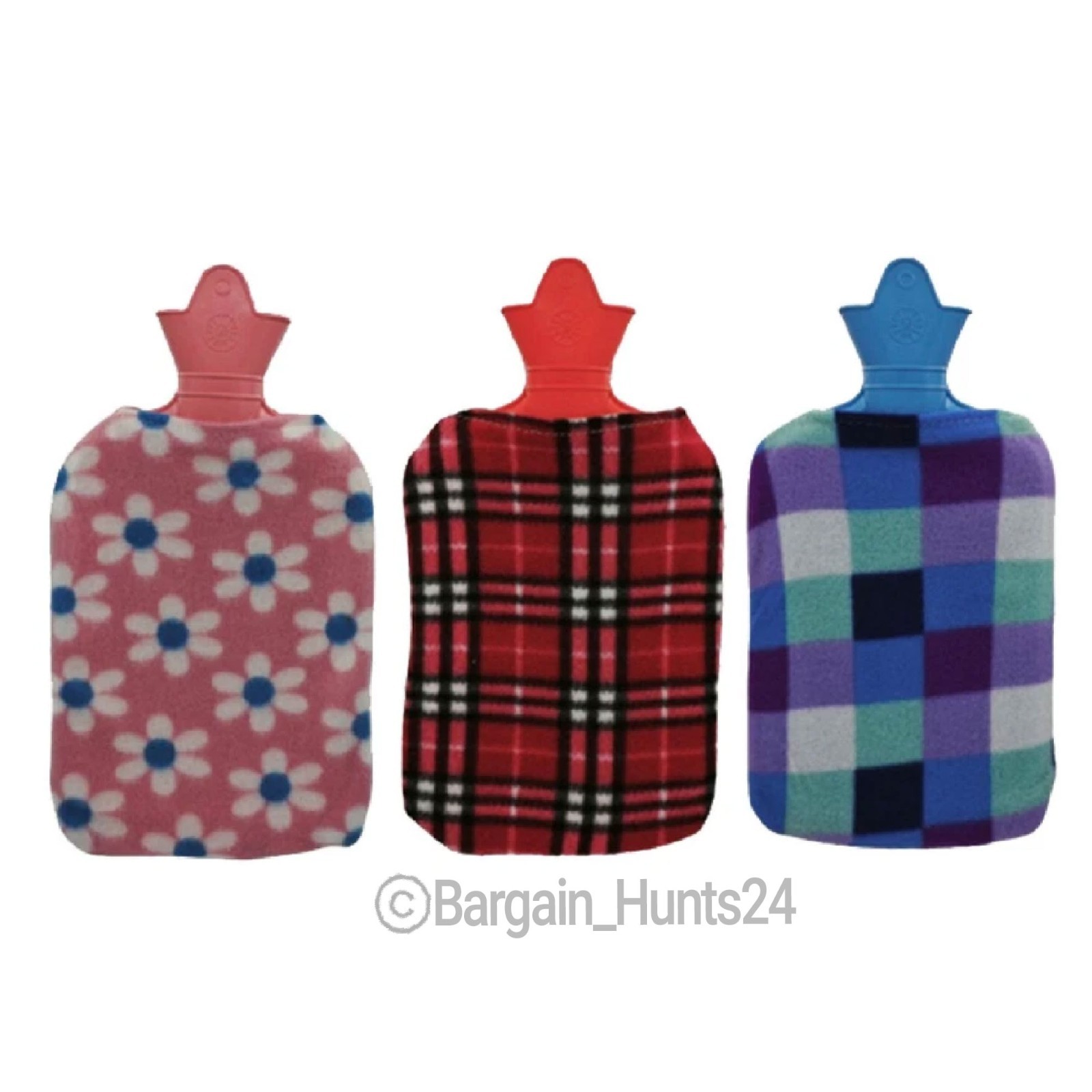 Hot Water Bottle with Plush Cover Rubber Bag For Warm Therapy 2000ml (Pack of 1)