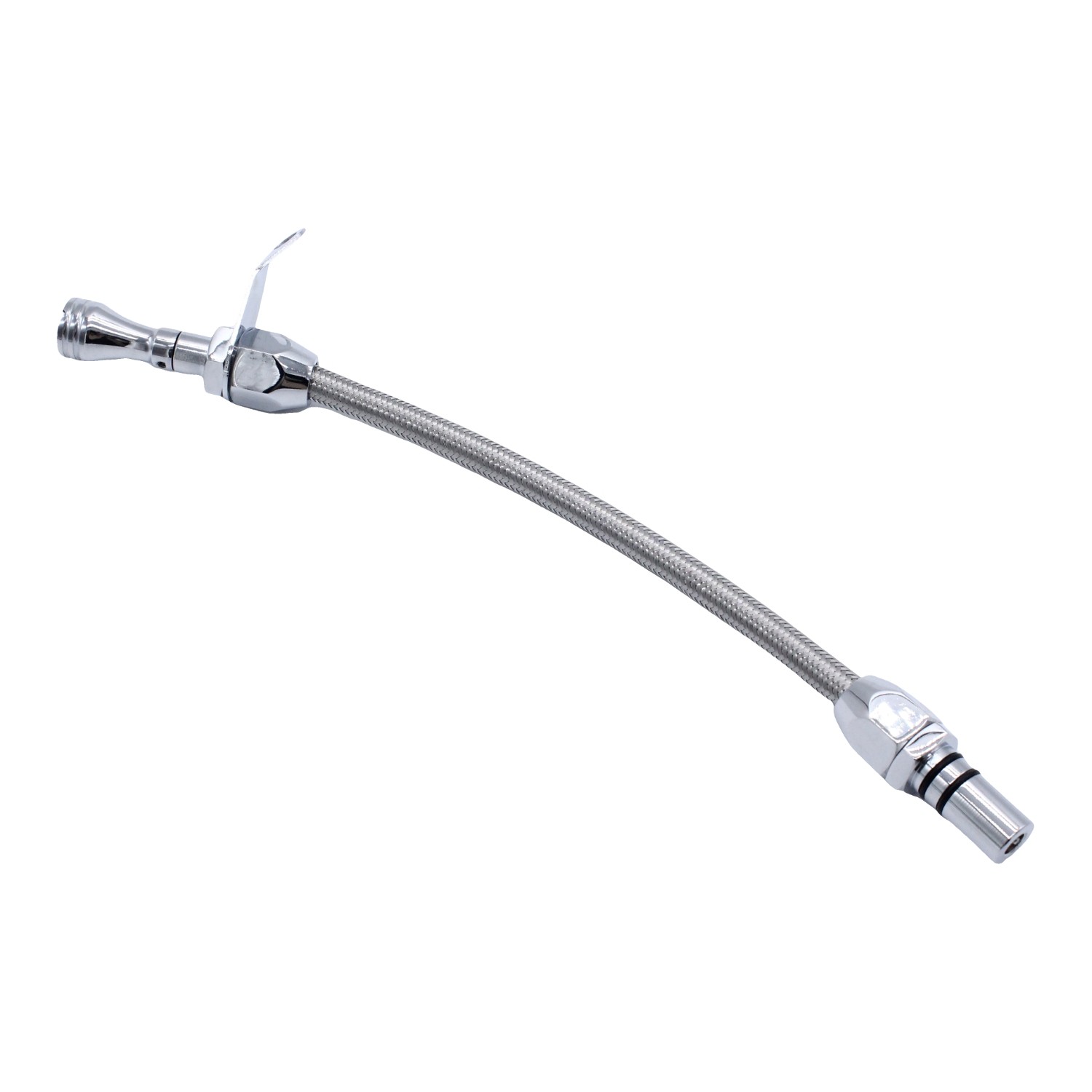 1x Stainless Steel Braided Flexible Transmission Dipstick For Chevrolet Chevy/GM