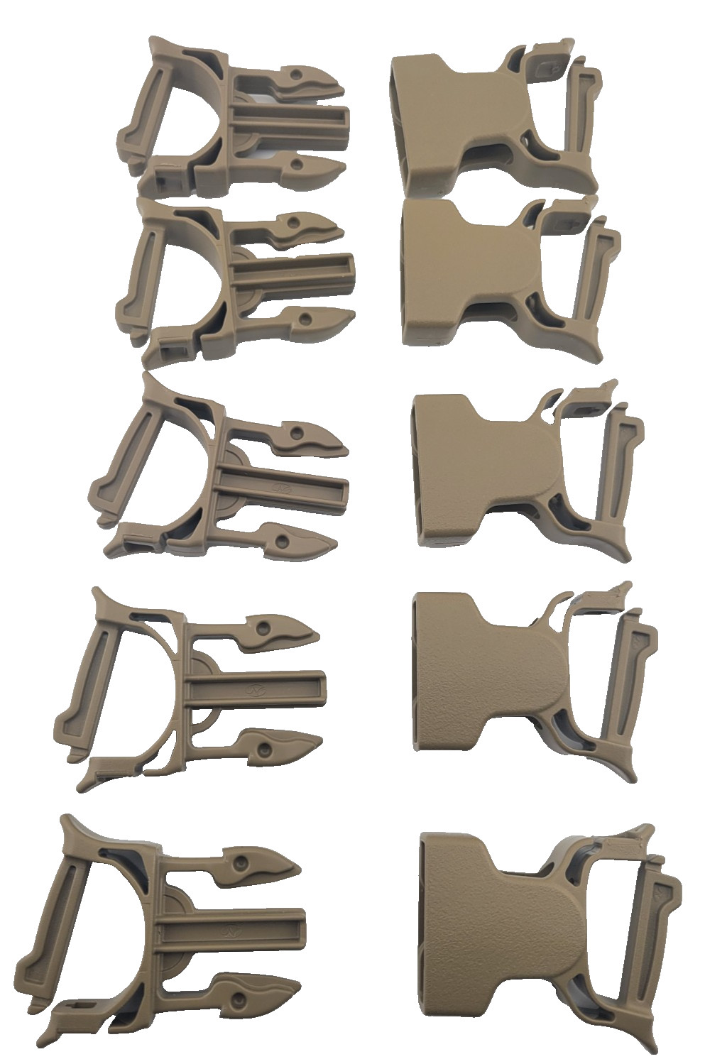 5 sets Tan499 Repair Replacement 1" Side Release Buckles Duraflex Snap-On