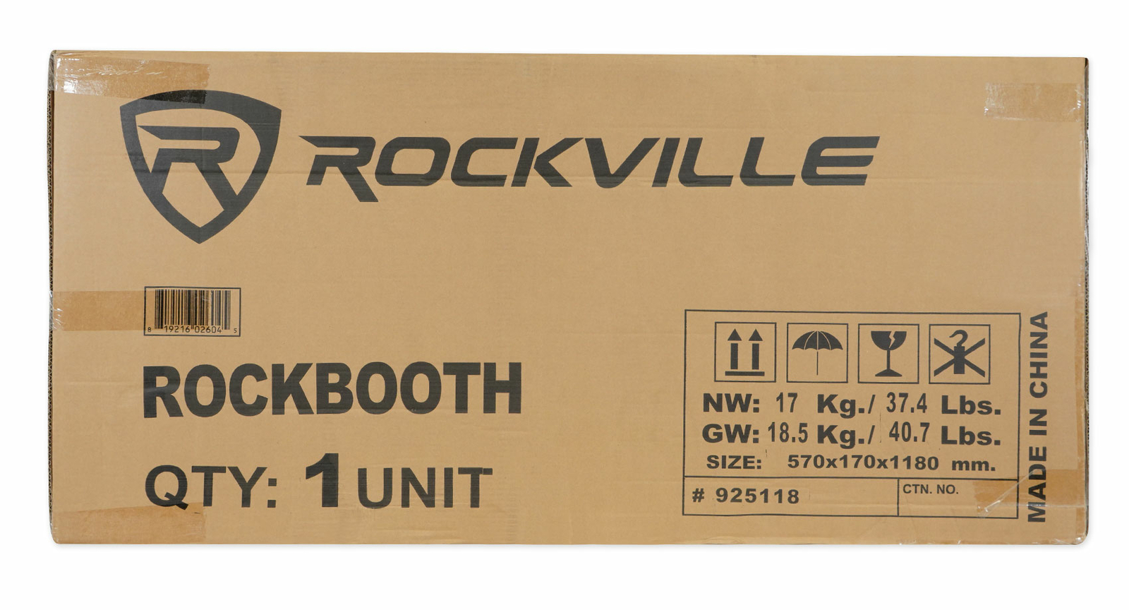 Rockville ROCKBOOTH DJ Event Booth Facade w/Built in Table+Travel Bag+Scrims