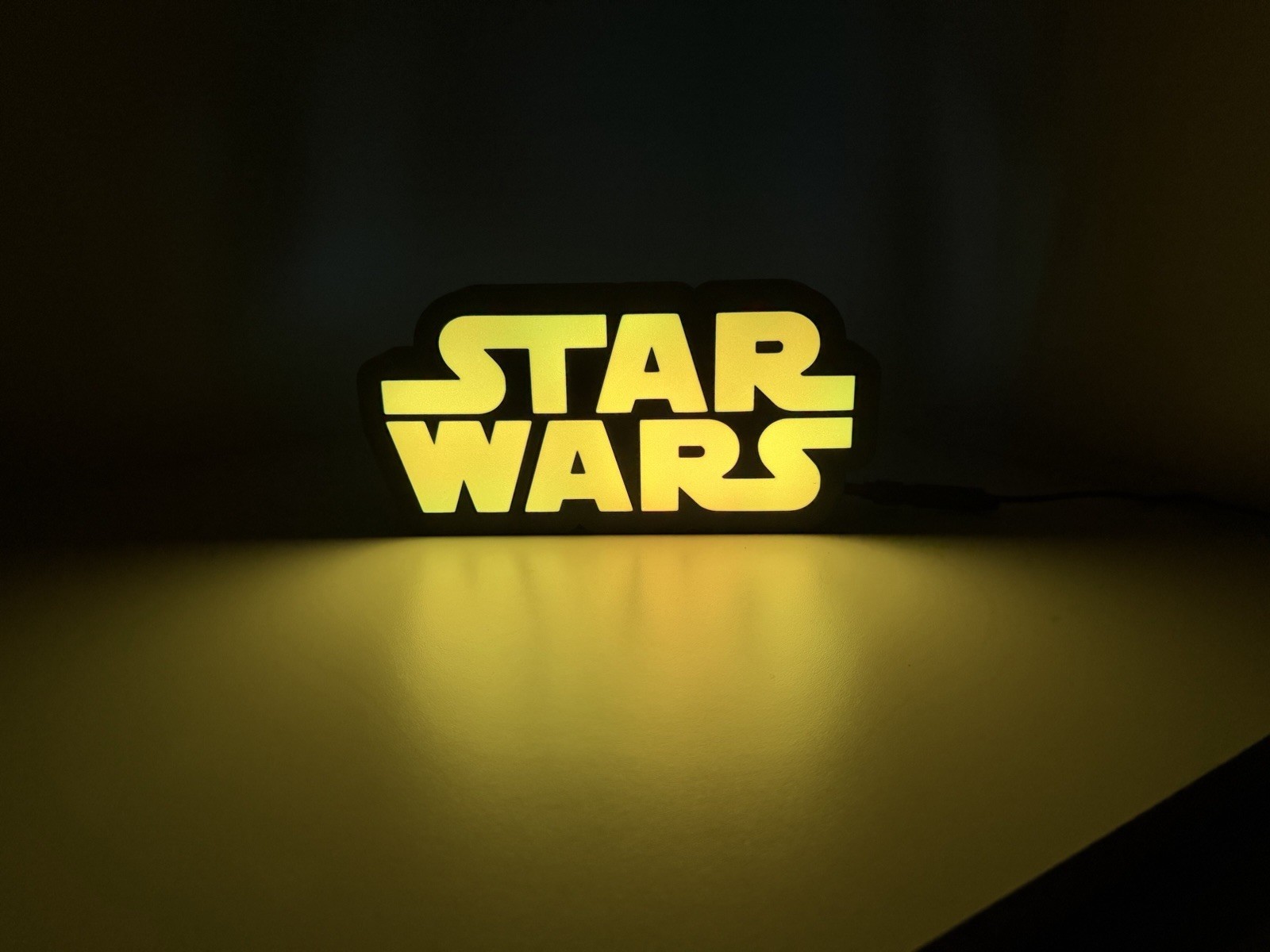 Star Wars RGB MUSIC LED Light Box - 3D Printed with Remote & Holder - Desk Decor