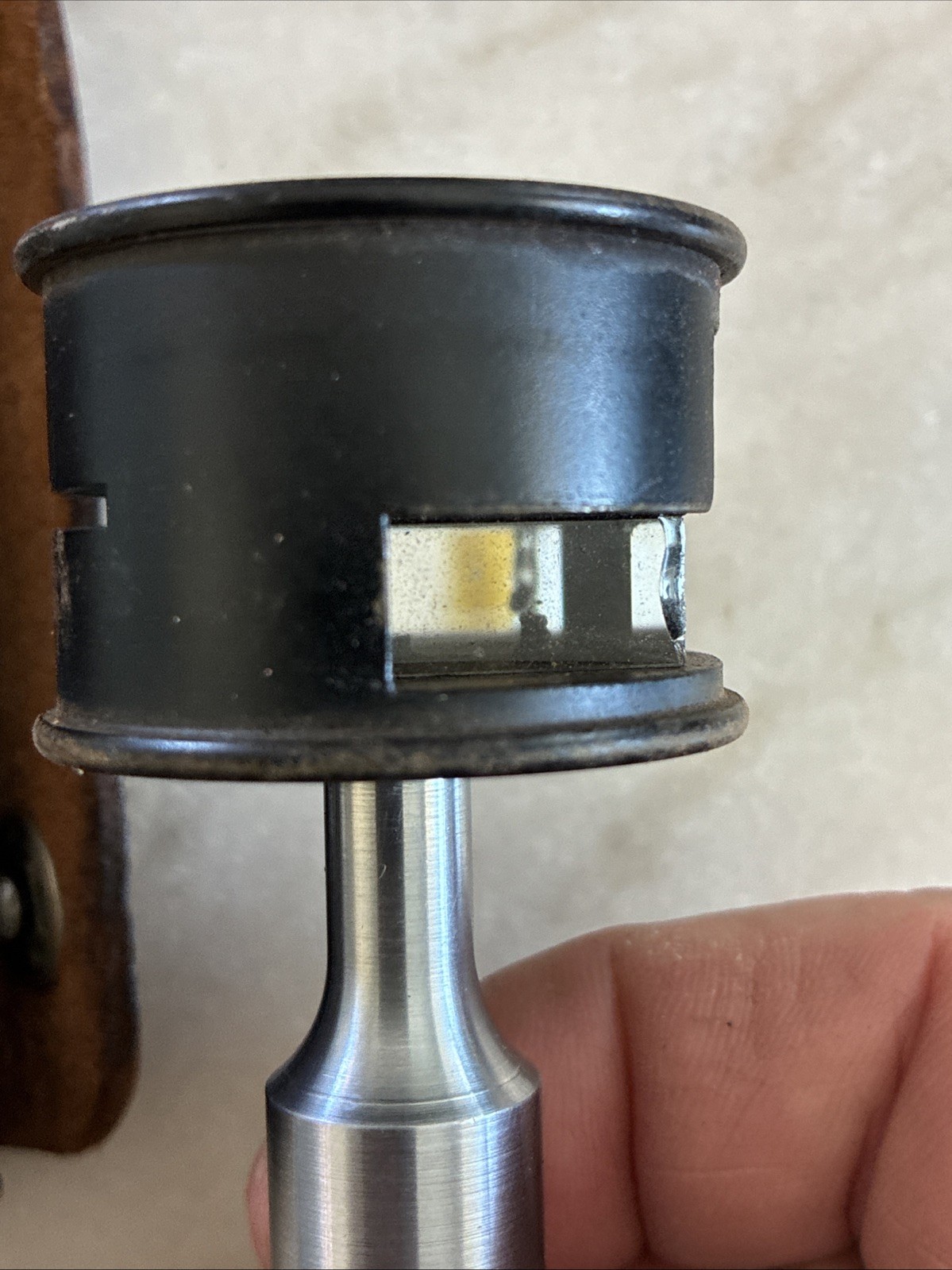 Antique Keuffel & Esser (K&E) Double Right Angle Prism W/ Leather Case USED Cond