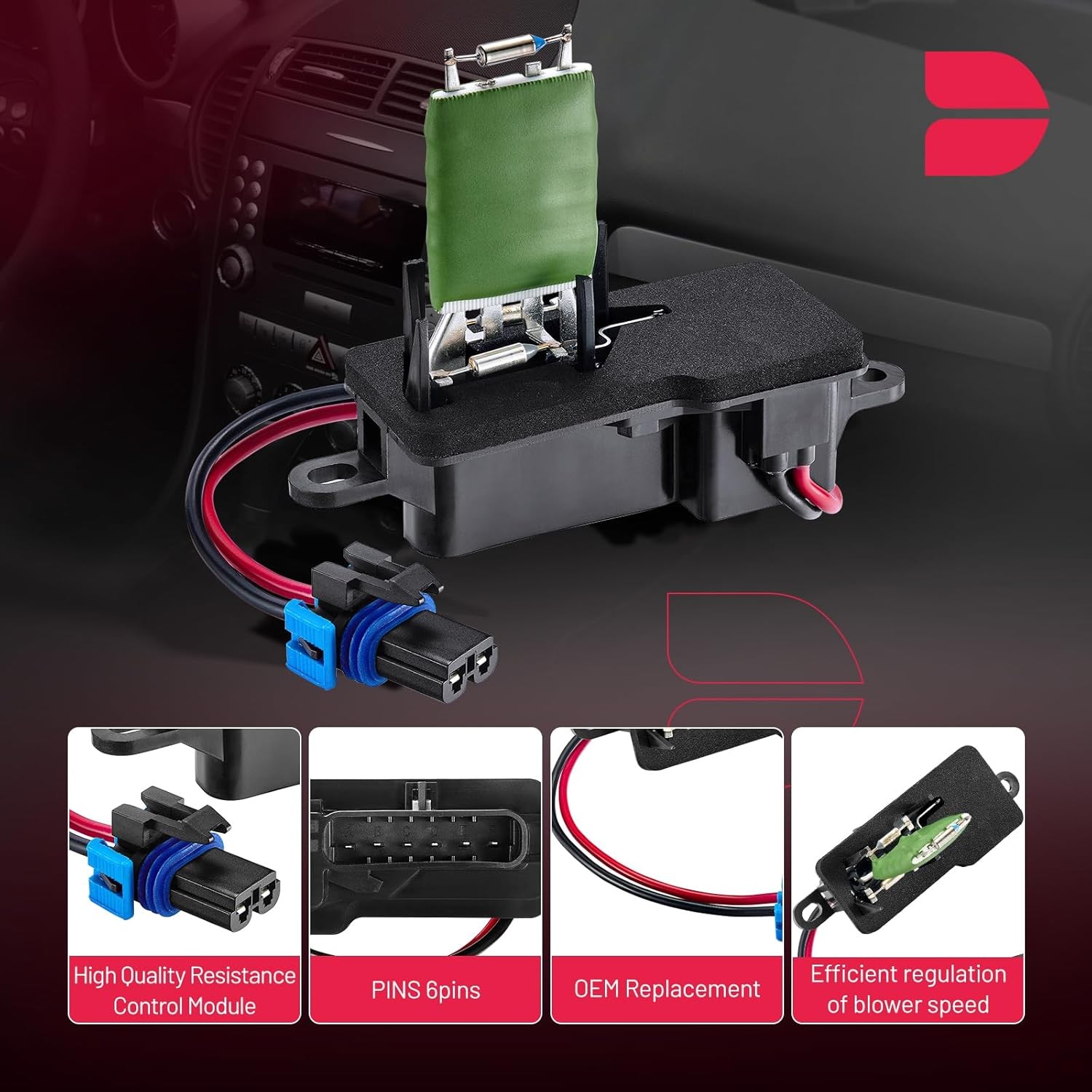 Blower Motor Resistors Front for Chevy SaVana Express Van GMC 3500 2500 1500 G30