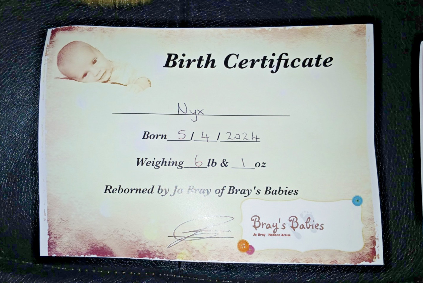 werepup reborn babydoll with birth cert/COA/DM-H Studio, LLC painted & rooted