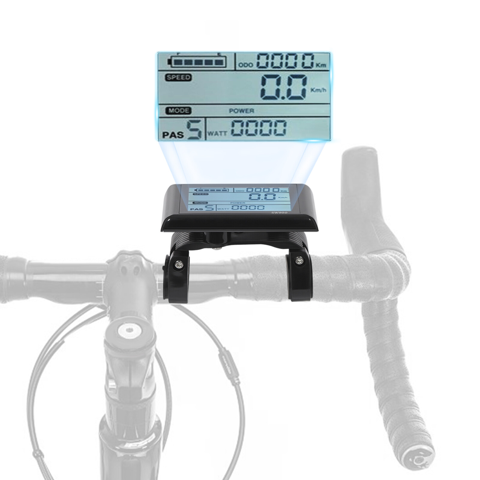 36V 48V E-Bike LCD Display Screen Electric Bike Speed Meter LCD Display Screen