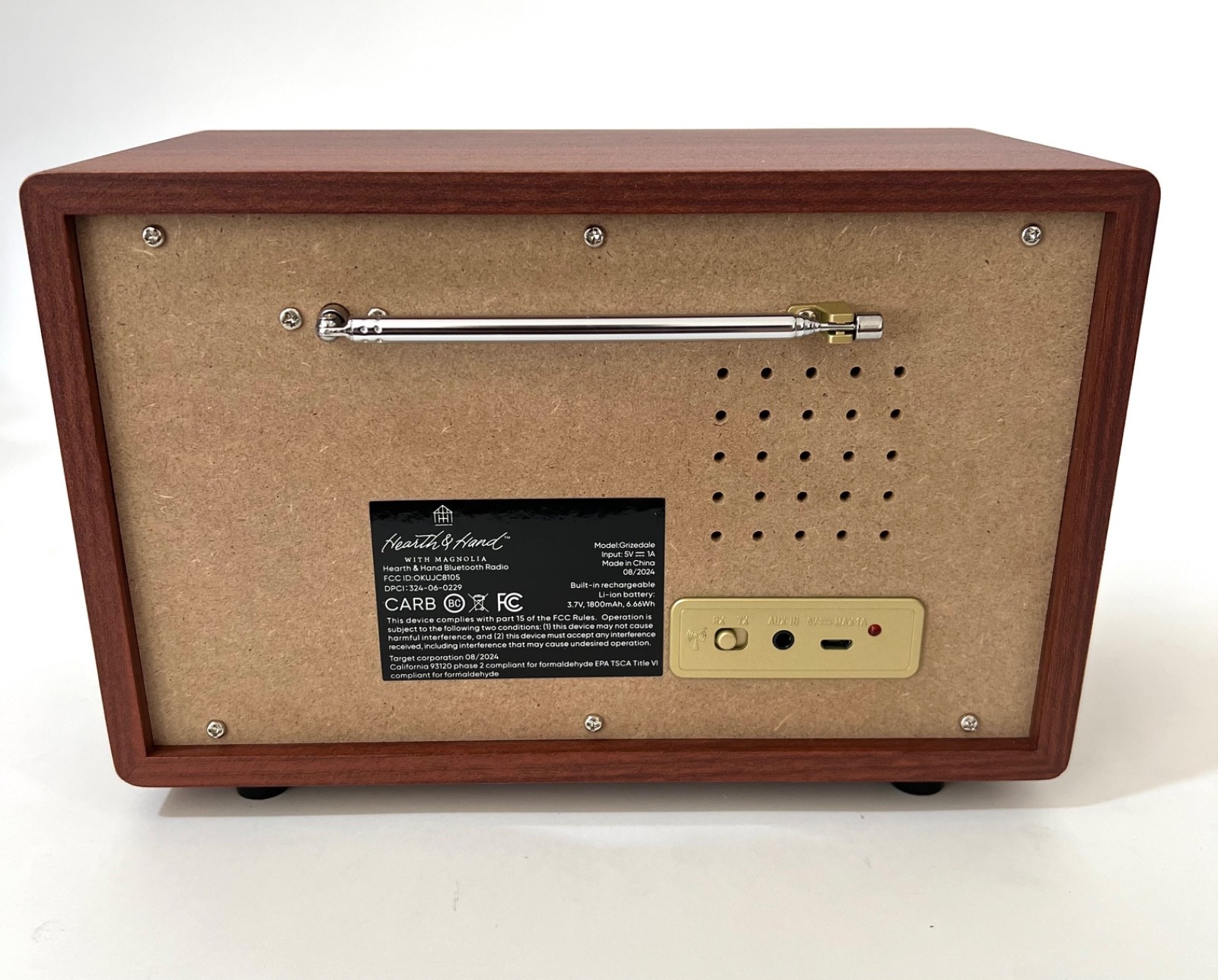 NEW Hearth & Hand w/ Magnolia Portable AM/FM Bluetooth Vintage Style Radio