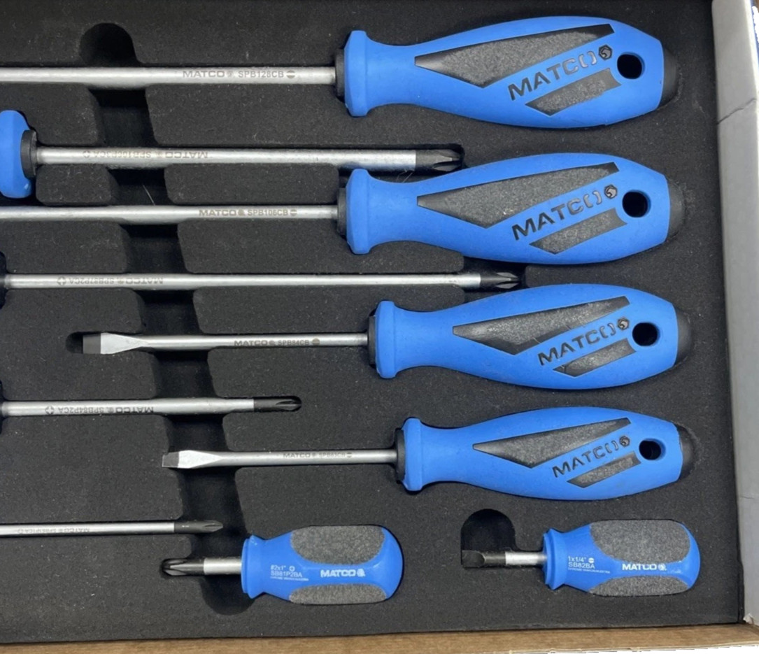 Matco 10pc TOP TORQUE II Premium Screwdriver Set - Blue SSPCB10C