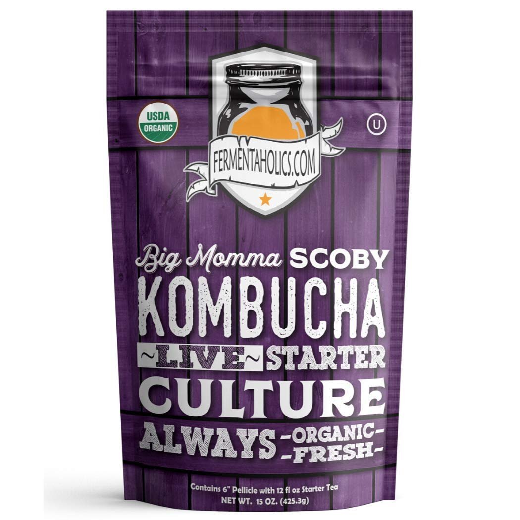 Fermentaholics BIG MOMMA Kombucha SCOBY With 12 oz