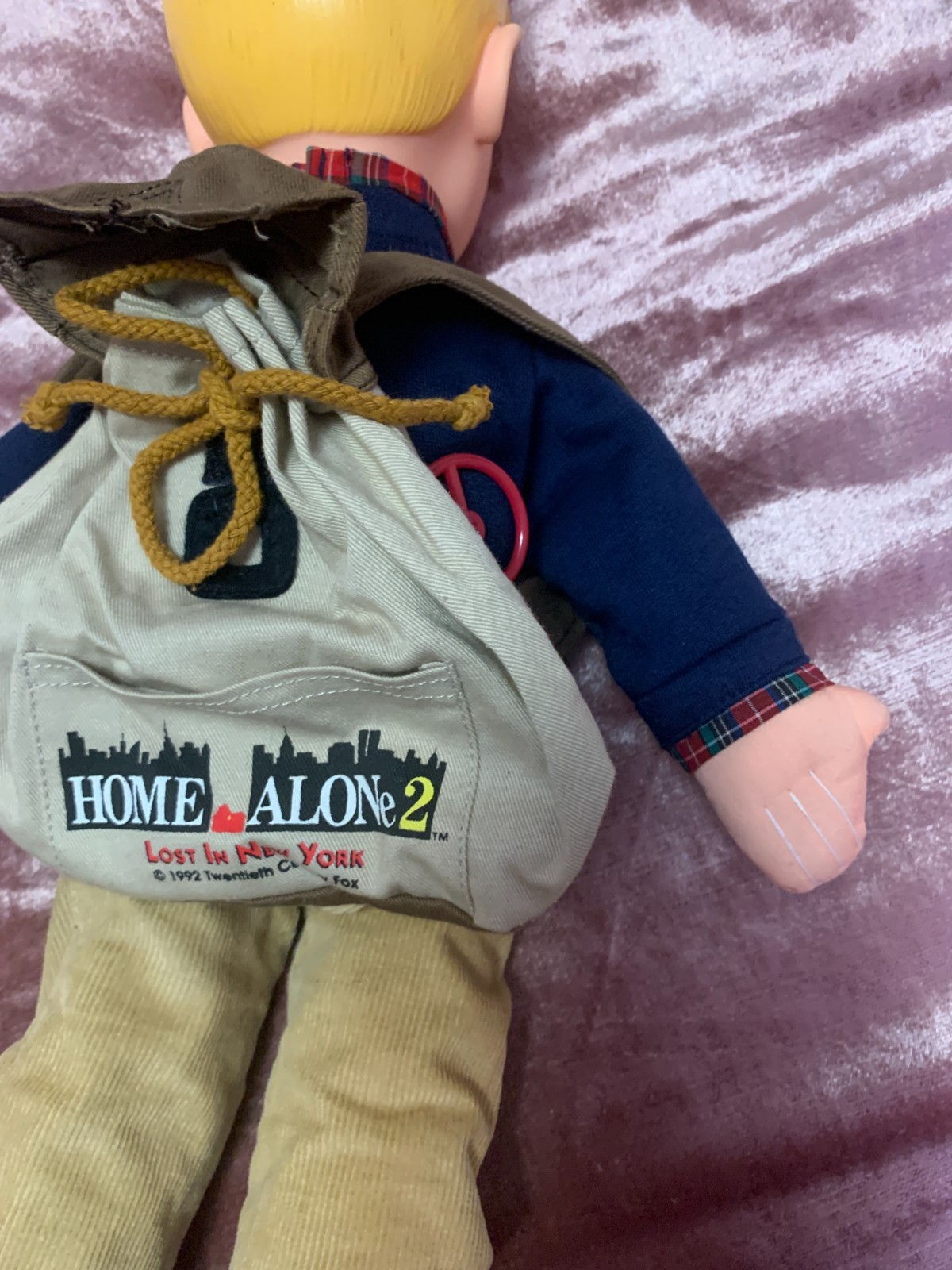 Vintage 90s Home Alone 2 18" Talking Kevin Doll Set Lost In New York Pull String