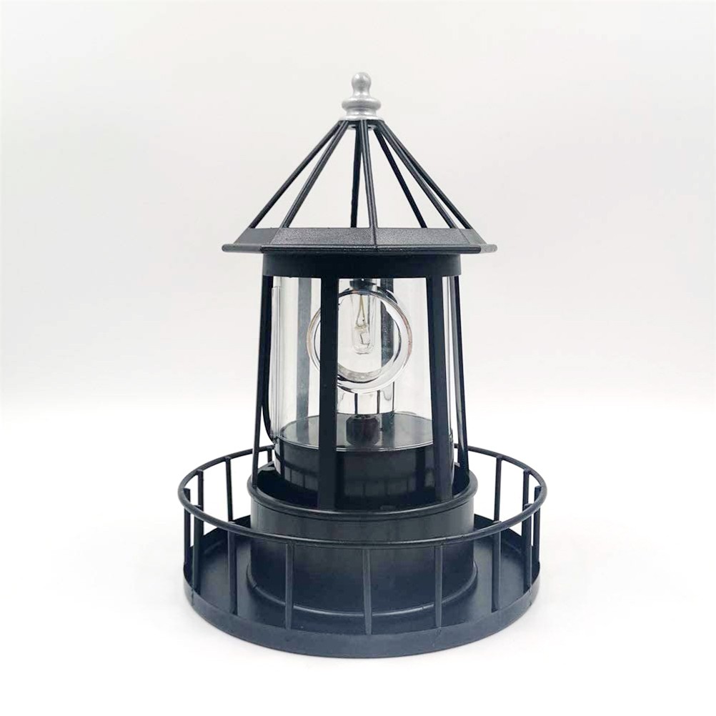 LED Solar Rotating Lighthouse Light Solar Outdoor Garden Decoration