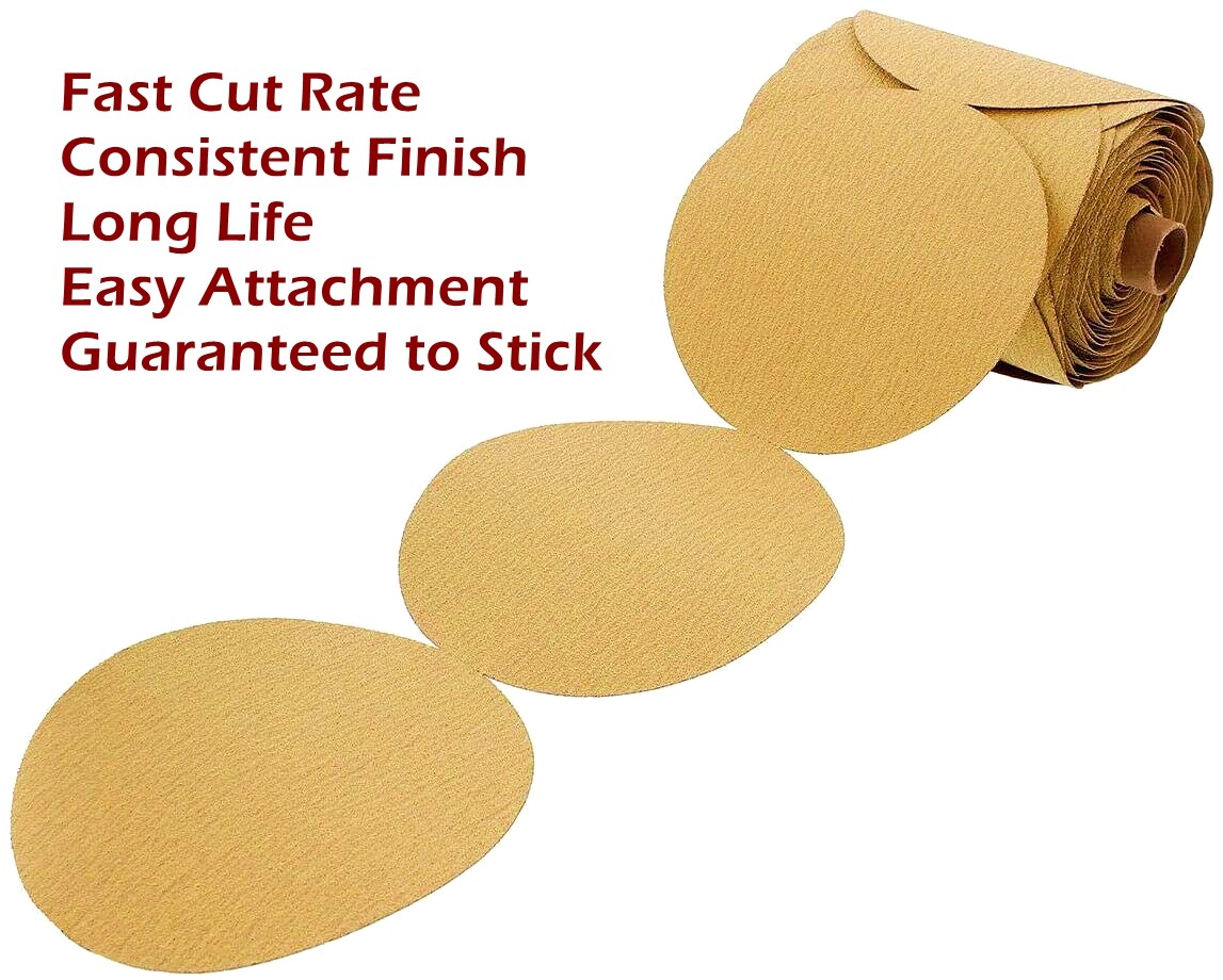 Sanding disc,Sandpaper Roll, Adhesive,PSA Sticky Back, 5" or 6", Grit 40 - 800