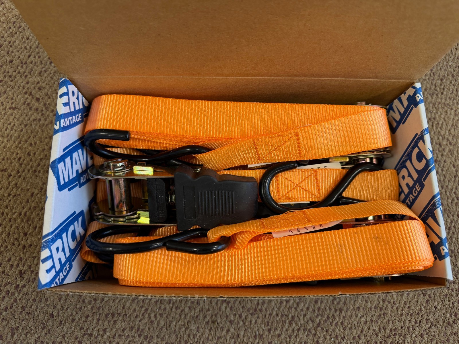 Ratchet Tie-Down Straps Cargo Loads Cycles 4 pack 15ft 1" Secure 1x15 1200lb