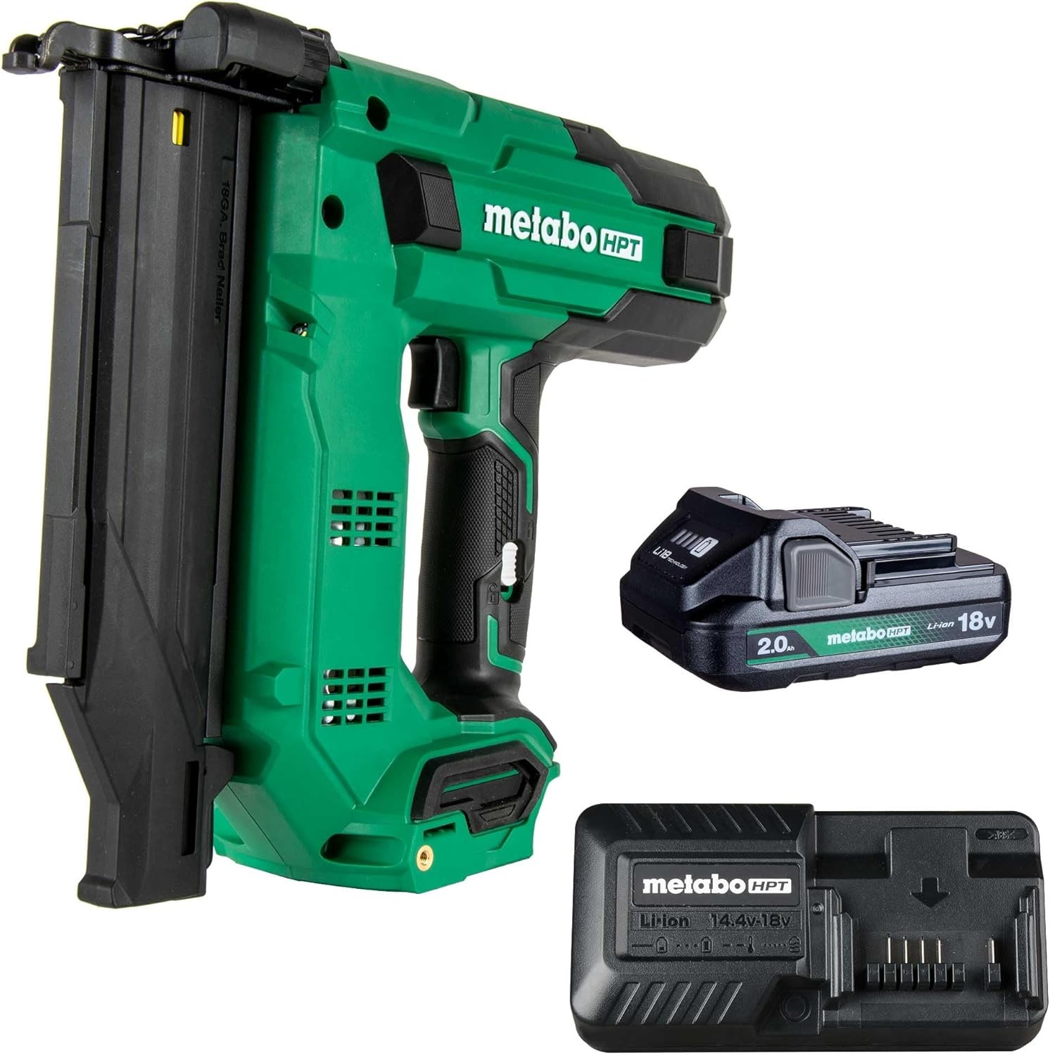 18V MultiVolt Compact Cordless Brad Nailer Kit, 18 Gauge Nailer