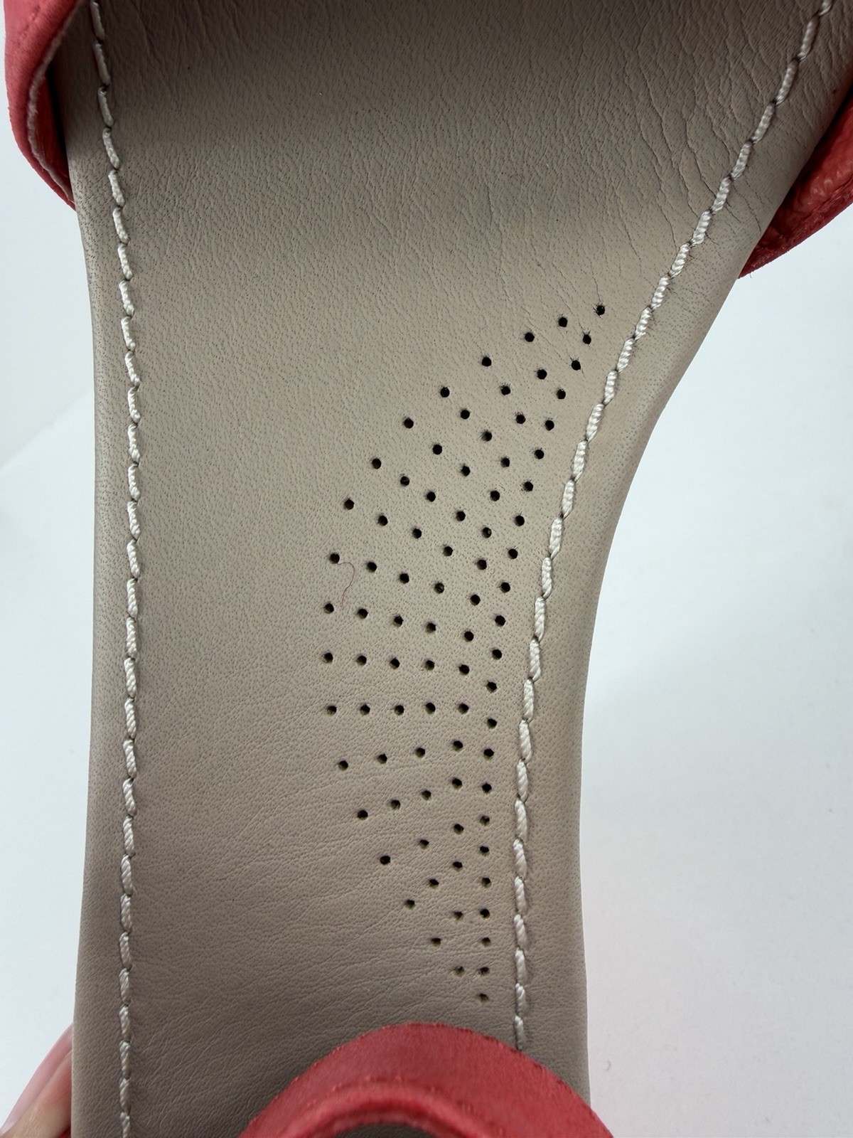 UGG Womens 10 Wedge Sandals Atasha Stripe Coral Ankle Strap Espadrille