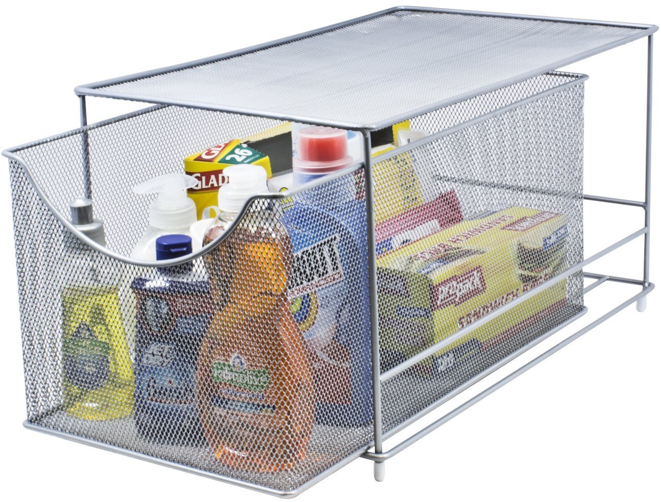 Sorbus Cabinet Organizer Set —Mesh Storage Organizer with Pull Out Drawers—Ideal
