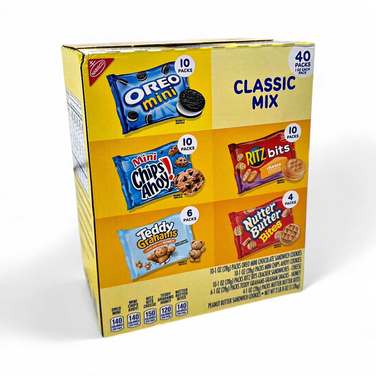 Nabisco Classic Mix Cookie & Cracker, Variety Pack 1oz Snack bags - 40 Pack