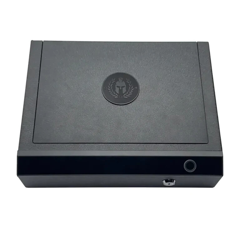 Roscoe Box Gun Safe Manual Key, Pin Keypad, Fingerprint, LED (Don't Tread On Me)