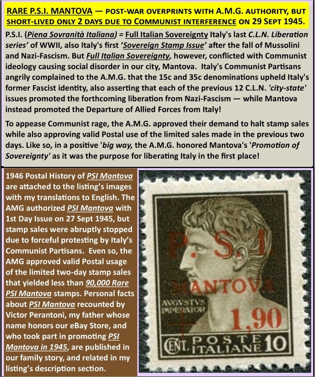 ITALY 1928 - FASCIST ERA MISPRINTED STAMP - Scott #203a with IMAGE INVERTED /223