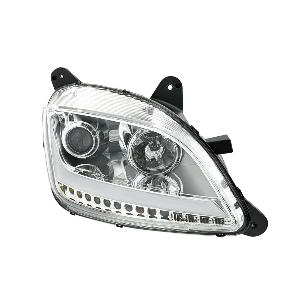 LED Position Headlight w/ Sequential Signal f Peterbilt 579/587-Chrome-Passenger