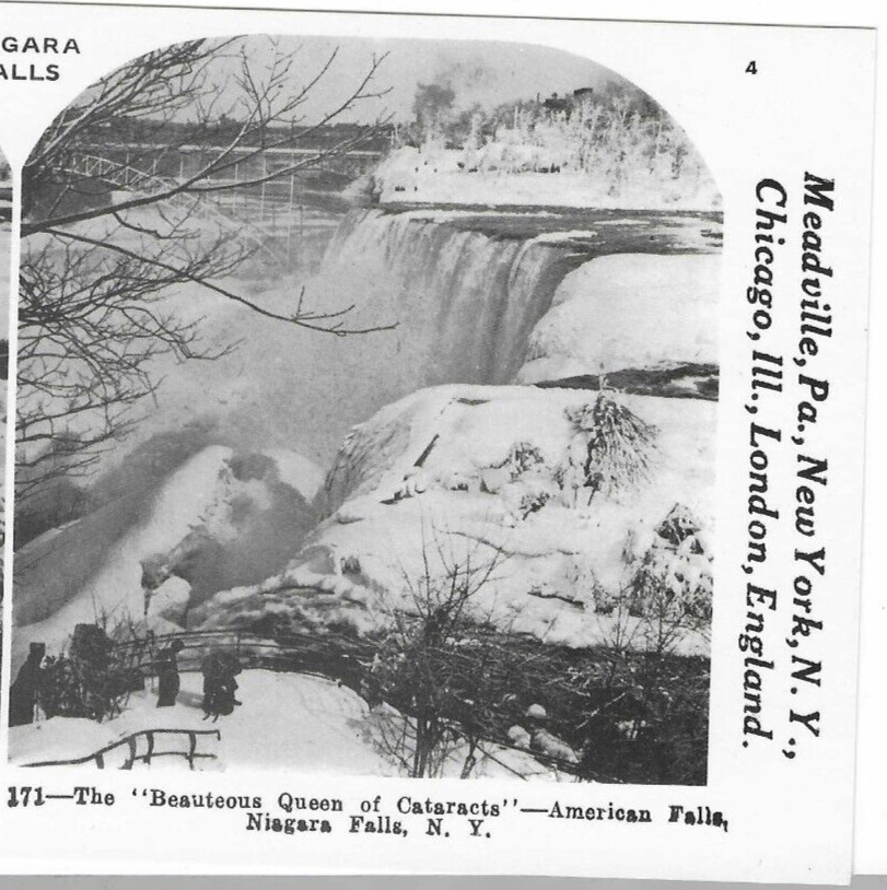 Queen of Cataracts, American Falls, Niagara, NY, 1978 Reproduction Stereoview
