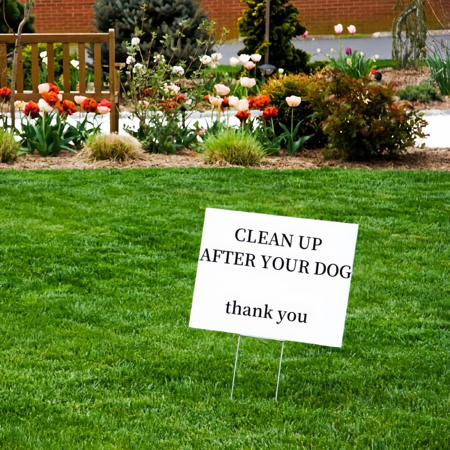 10 Pack 18 x 12 Inches White Corrugated Plastic Yard Sign with Metal Stakes f...