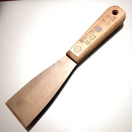 K-25 BERYLCO, BE-CU 1.5" x 7.5"L BERYLLIUM Putty Knife w/ Wood Handle USA Made