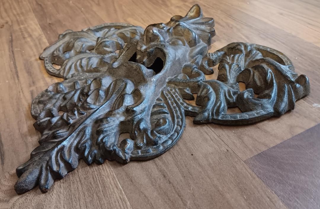 Gargoyle Art Nouveau Cast Iron Wall Decor 14 Inch Home Office Decor