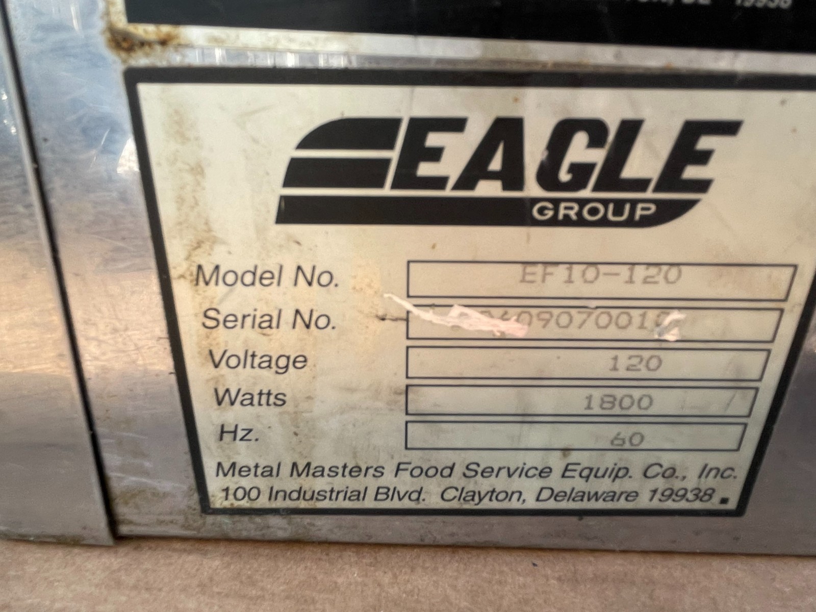 Eagle Countertop Deep Fryer 120V / 1800W / Model EF10-120