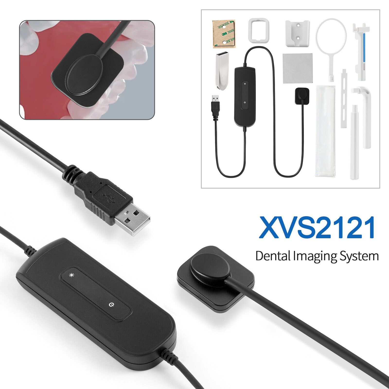 USB Digital Radiography Dentist Dental X-ray Image Tooth Sensor 1.5 / 0.8 Holder