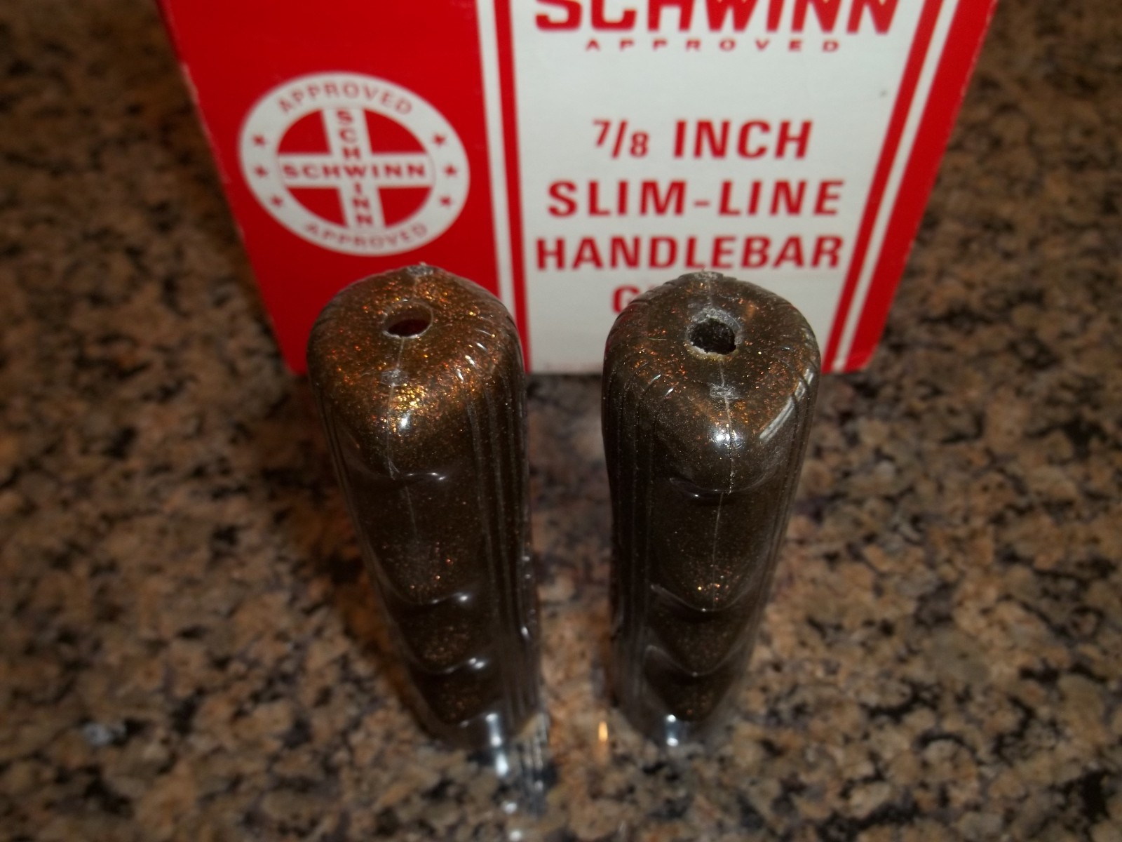 Nos Schwinn Stingray Runabout Bicycle Handlebar Grips brown originals collegiate