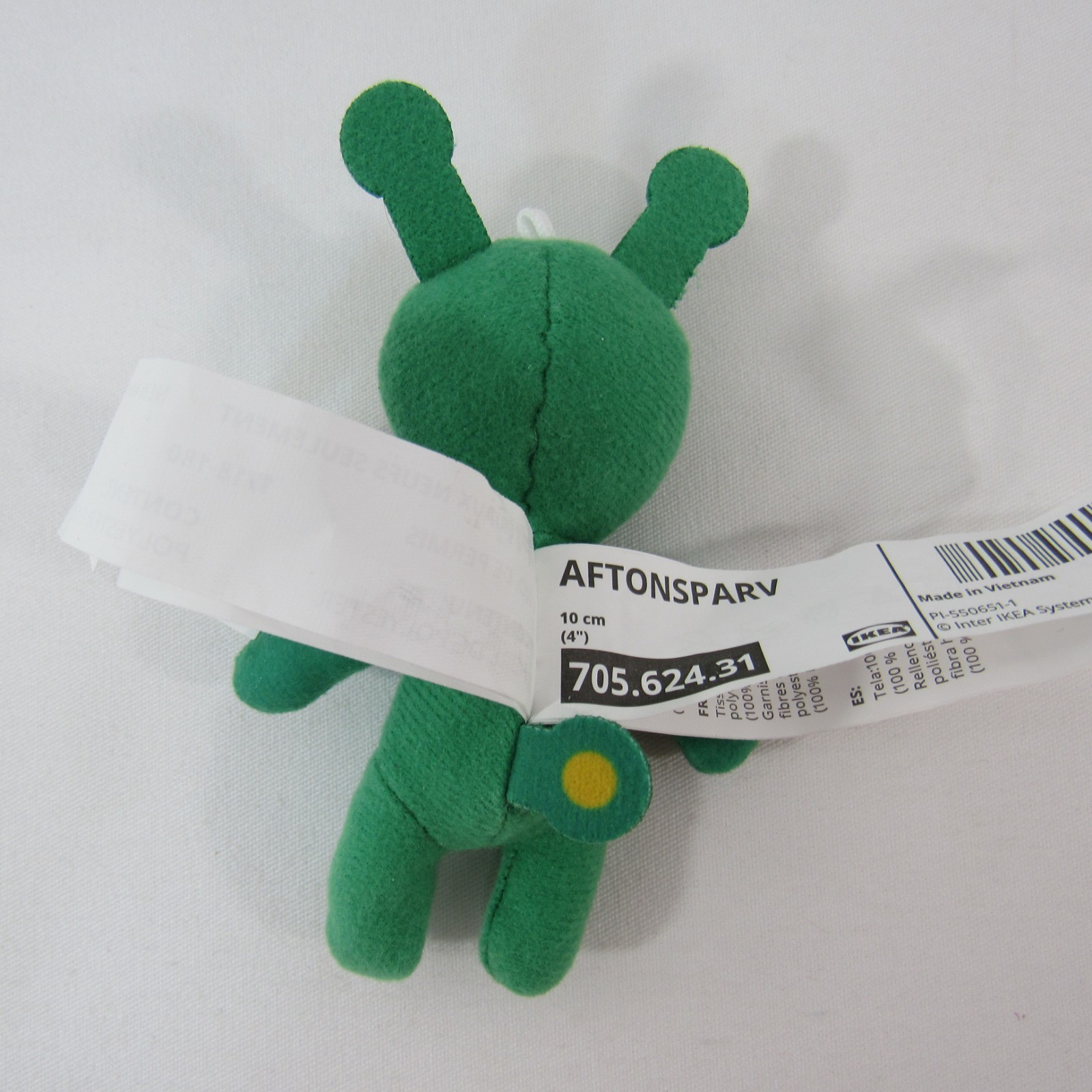Mini Green Space Alien 4" Ikea AFTONSPARV Plush Stuffed Animal Toy 705.624.31
