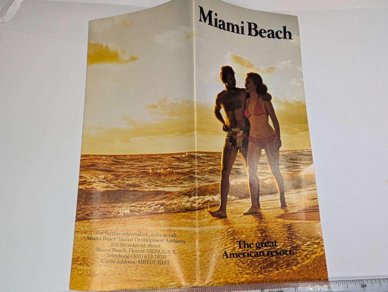 c1970s Miami Beach Florida Travel Brochure Guide Map Tourist Parks Map Vtg 4O