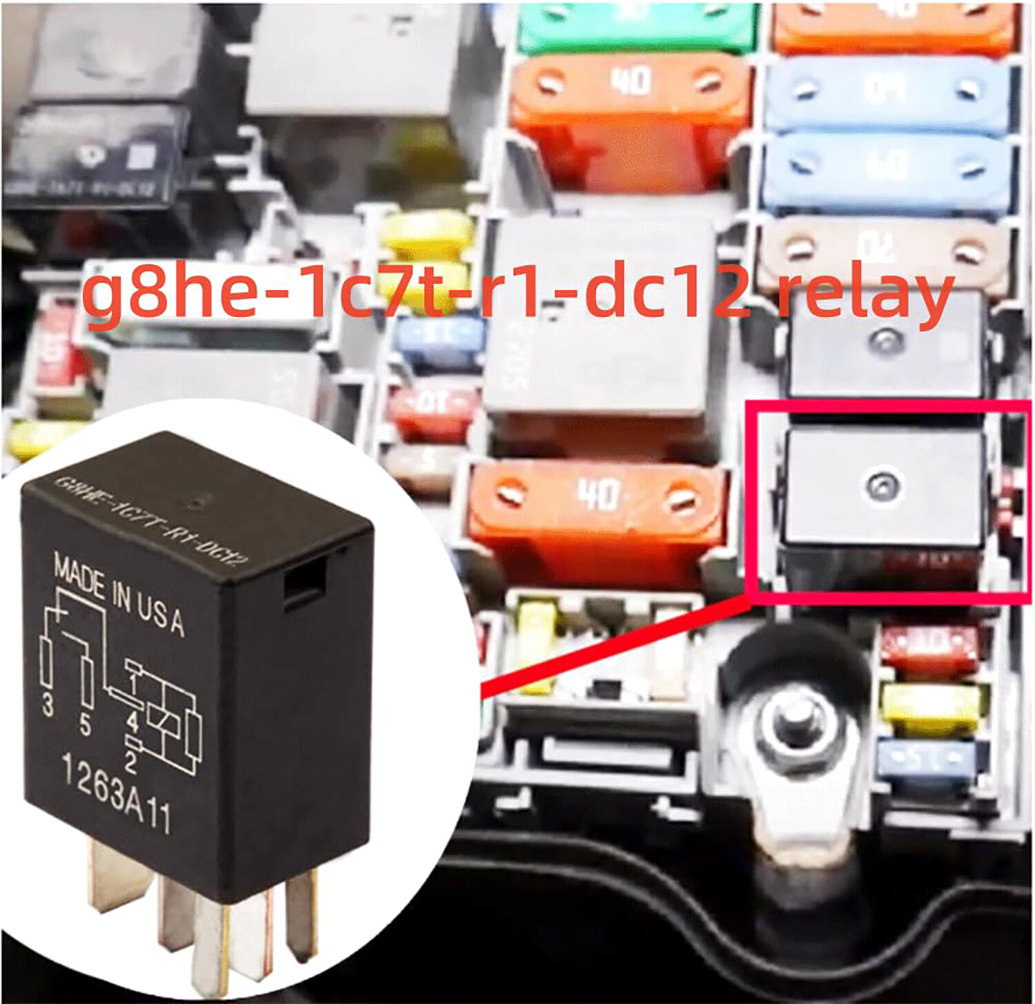 4pcs For OMRON G8HE-1C7T-R1-DC12 High Current Automobile Relays DC12V 5-Pins