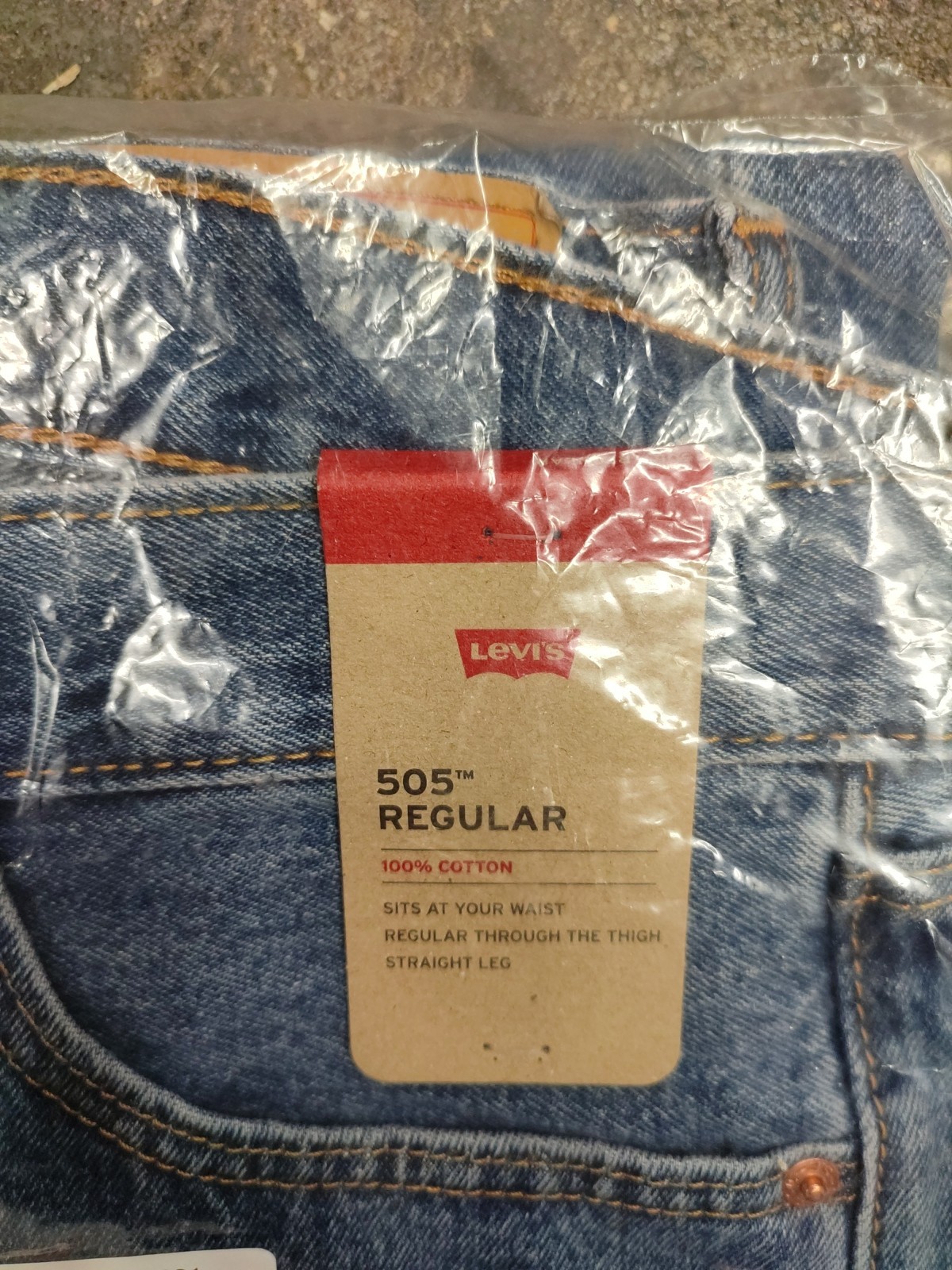 Levi's Men's 505 Regular Fit Denim Jeans CG2 Medium Stonewash Size 32 X 30 NWT
